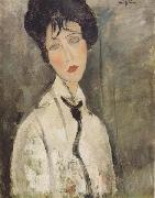 Amedeo Modigliani Femme a la cravate noire (mk38) Sweden oil painting artist